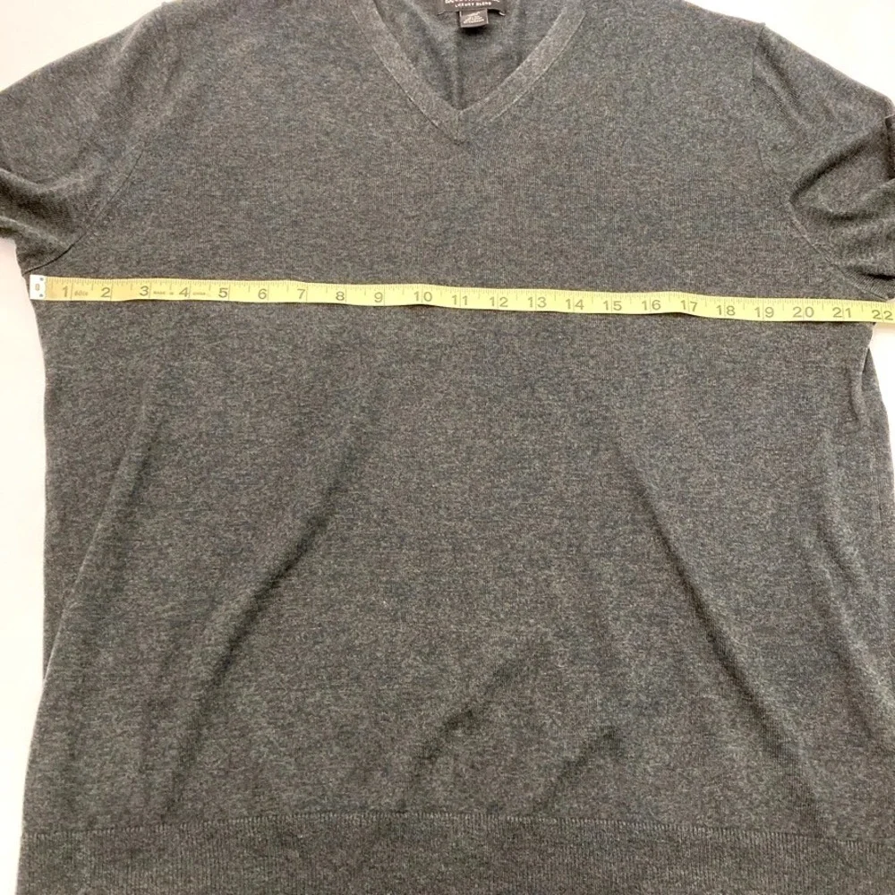 Banana Republic Silk Cotton Cashmere‎ Sweater V-Neck Mens L Green Gray